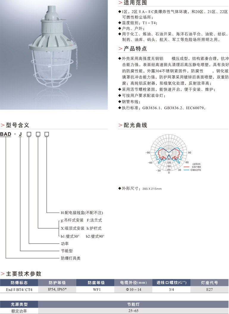 BAD-J65防爆灯