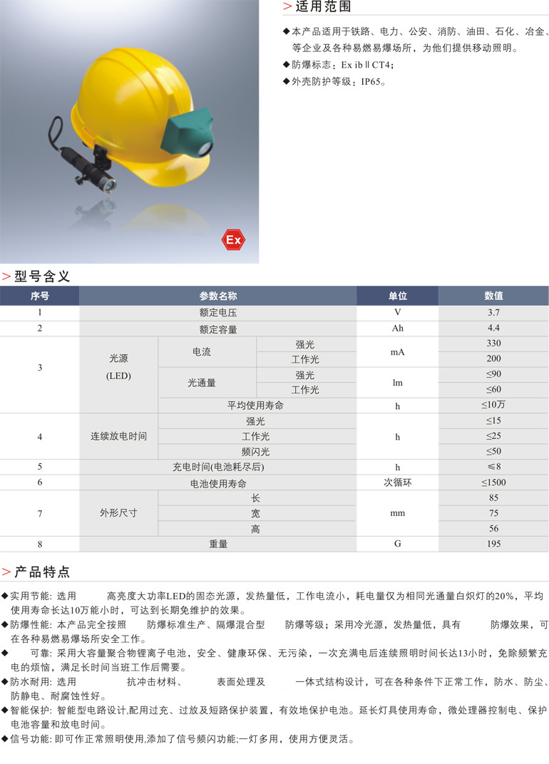 BWF7500固定防爆强光头灯